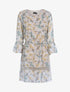 Robe à imprimé champêtre et sequins - Beige - 1