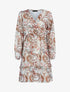 Robe volantée à imprimé cachemire - Beige - 1
