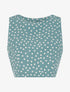 Crop top à imprimé pois - Vert - 1