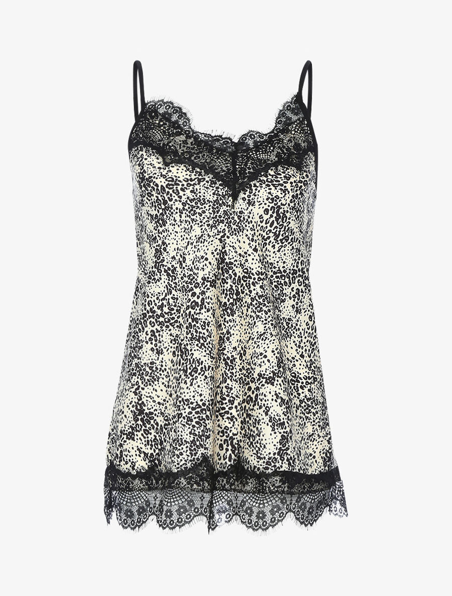 Débardeur à imprimé zébré - Beige/noir - 1