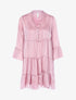 Robe trapèze volantée - Rose - 1