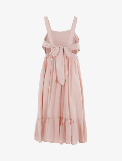Robe à bord volanté - Rose - 2