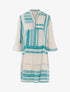 Robe bohème à imprimés - Turquoise - 1