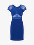 Robe fourreau à buste ajourée - Bleu roi - 1