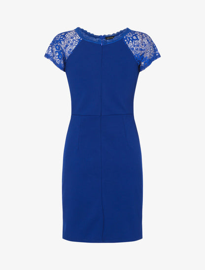 Robe fourreau à buste ajourée - Bleu roi - 2