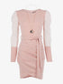 Robe à manches gigot en tulle - Rose - 1