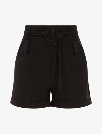 Short fluide à grandes poches plaquées - Noir - 1