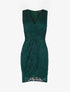 Robe tulipe en dentelle - Vert émeraude - 1