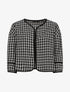 Veste courte effet tweed - Blanc/noir - 1