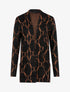 Gilet doux à imprimé graphique - Brique - 1