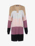 Gilet long color block - Noir - 1