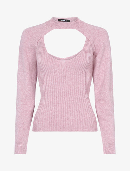 Ensemble de tops superposés - Rose - 1