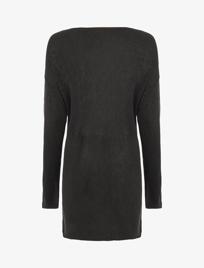 Robe pull à grandes poches - Noir - 2