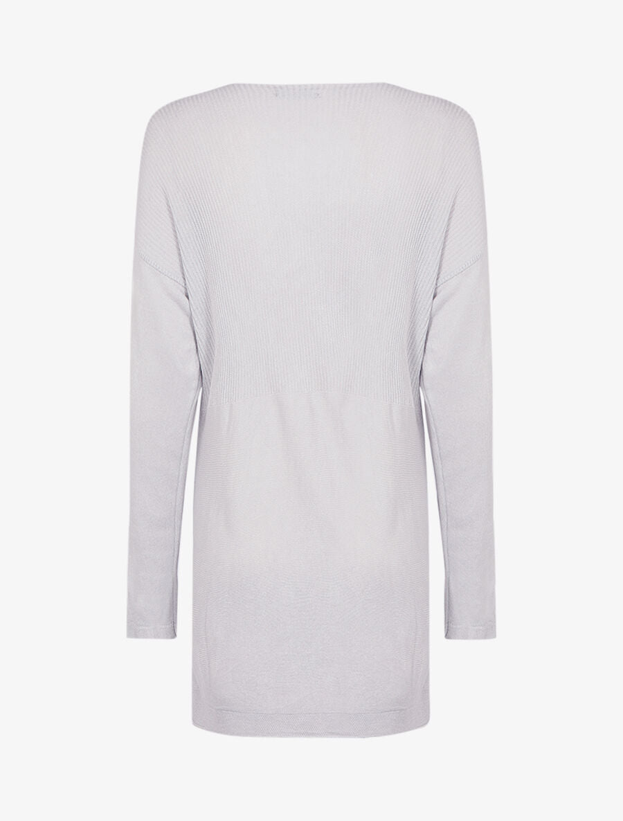 Robe pull à grandes poches - Gris clair - 2