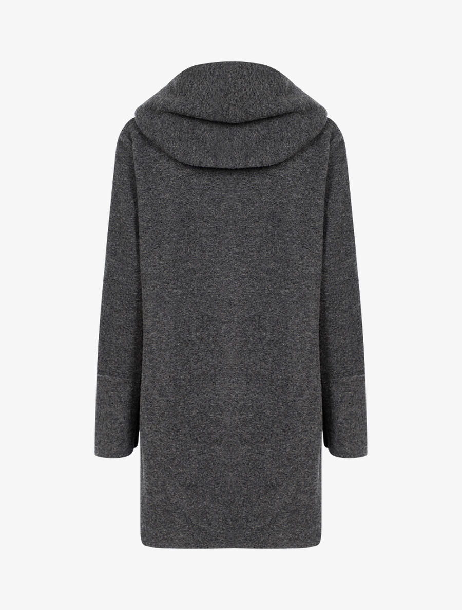 Manteau feutré à capuche - Gris foncé - 2