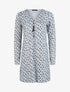 Robe en maille à imprimé petites fleurs - Gris clair - 1