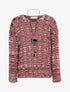 Pull droit en grosse maille moulinée - Rouge - 1