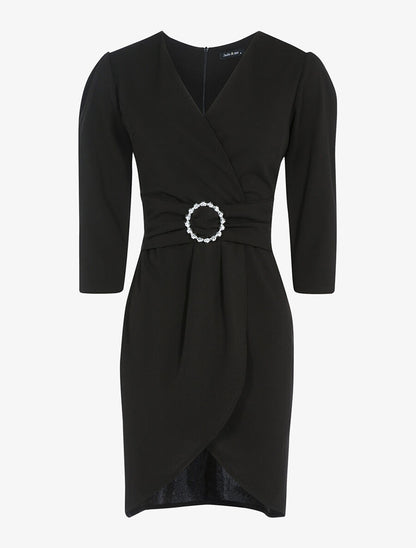 Robe buste ample à boucle - Noir - 1