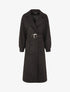 Manteau long à manches bishop - Noir - 1