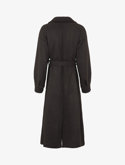 Manteau long à manches bishop - Noir - 2
