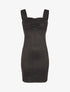 Robe fourreau suédée - Noir - 1
