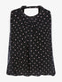 Top à imprimé pois - Noir - 1