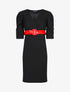 Robe à taille empire ceinturée - Noir - 1