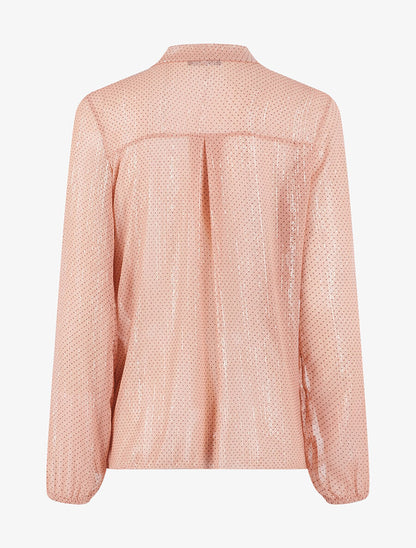 Blouse à col lavallière - Rose - 2