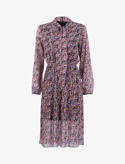Robe longue fleurie - Rose - 2