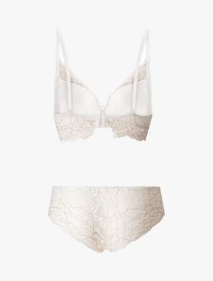 Ensemble lingerie en dentelle irisée - Blanc