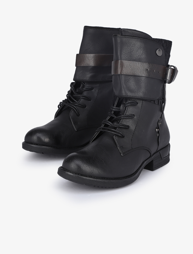 boots style rangers �� contrefort clout�� - noir - femme -