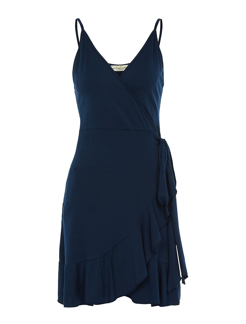 robe cache coeur esprit flamenco - bleu marine - femme -