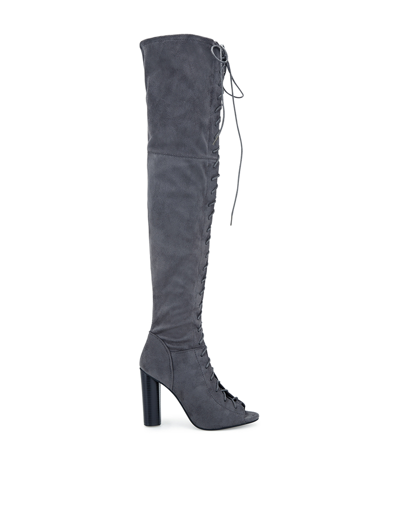 cuissardes lace out - anthracite - femme -