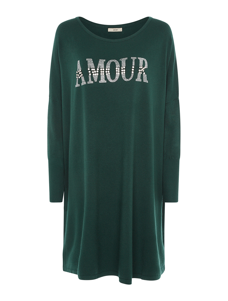 robe pull amour coupe loose - vert - femme -