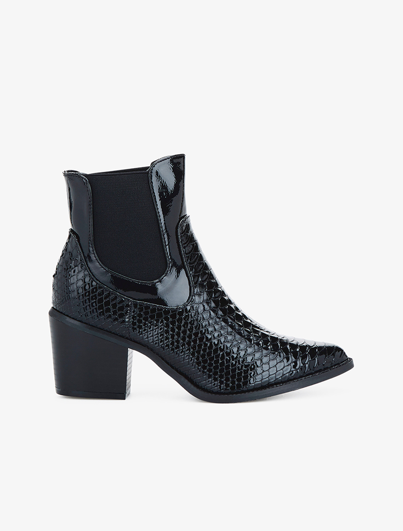 chelsea boots style western - noir - femme -