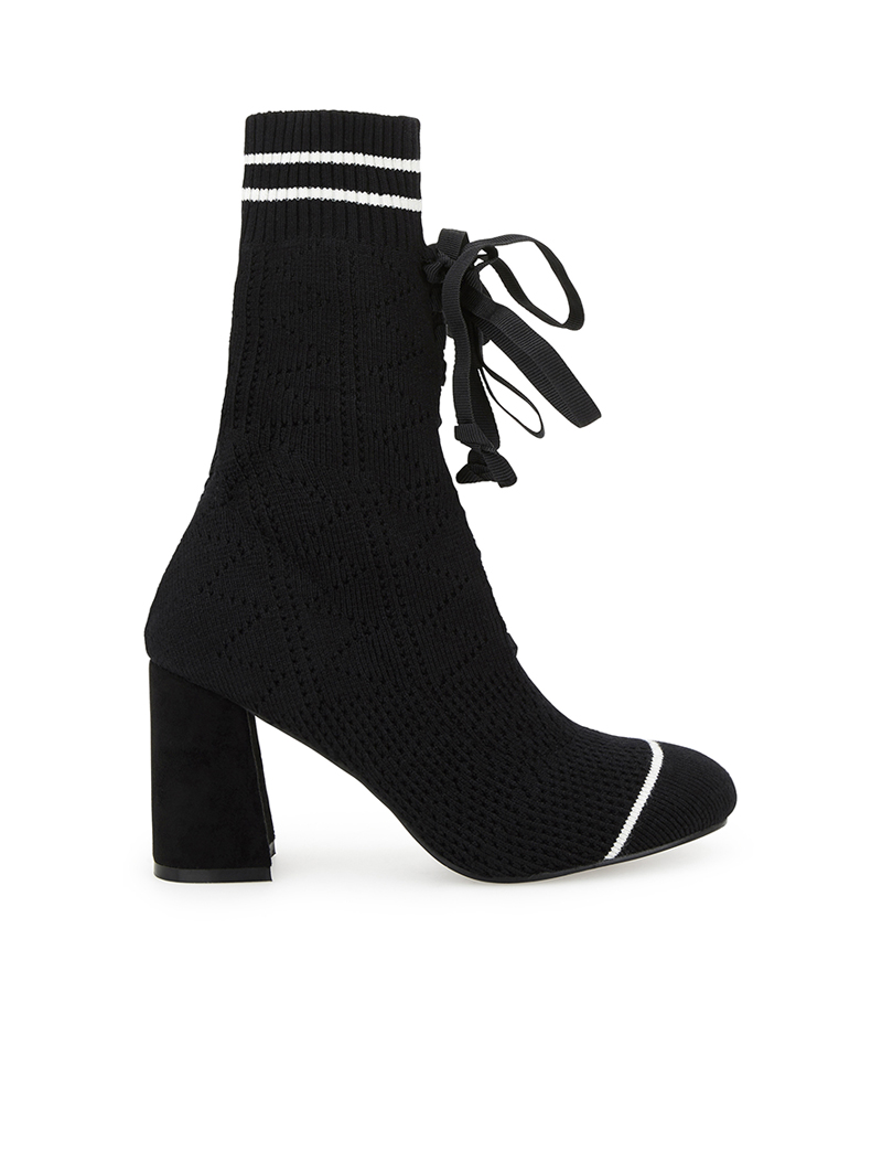 bottines chaussettes - noir - femme -