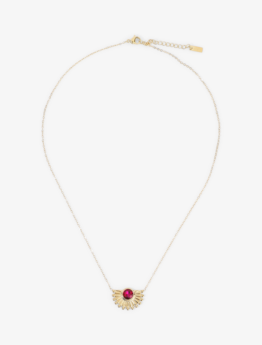collier �� pendentif orn�� d'un zirco - femme -