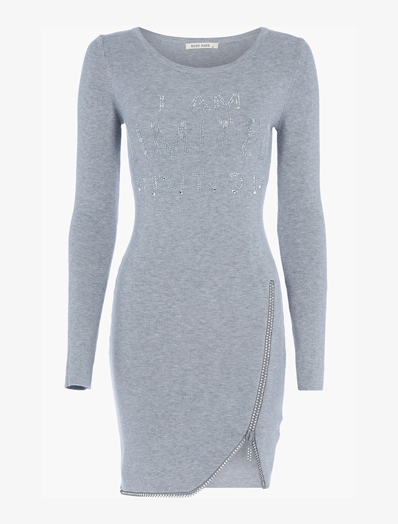 robe moulante i am limited edition - gris clair chin�� - femme -