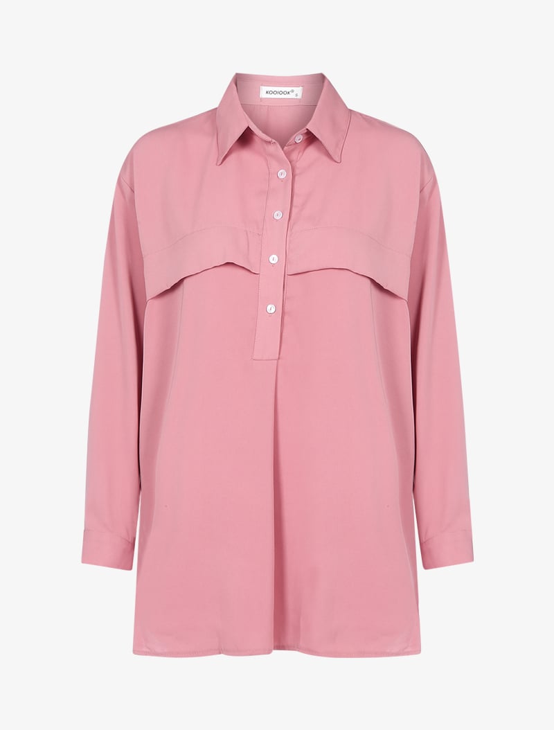 chemise longue effet cr��pe - rose fonc�� - femme -