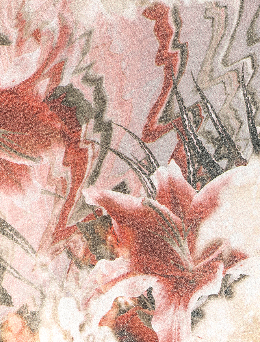 Robe cache-coeur volantée à imprimé fleuri - rose