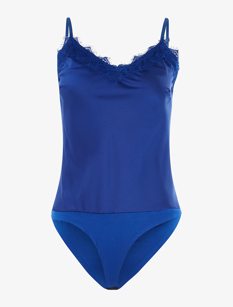 body style caraco satin�� - bleu ��lectrique - femme -