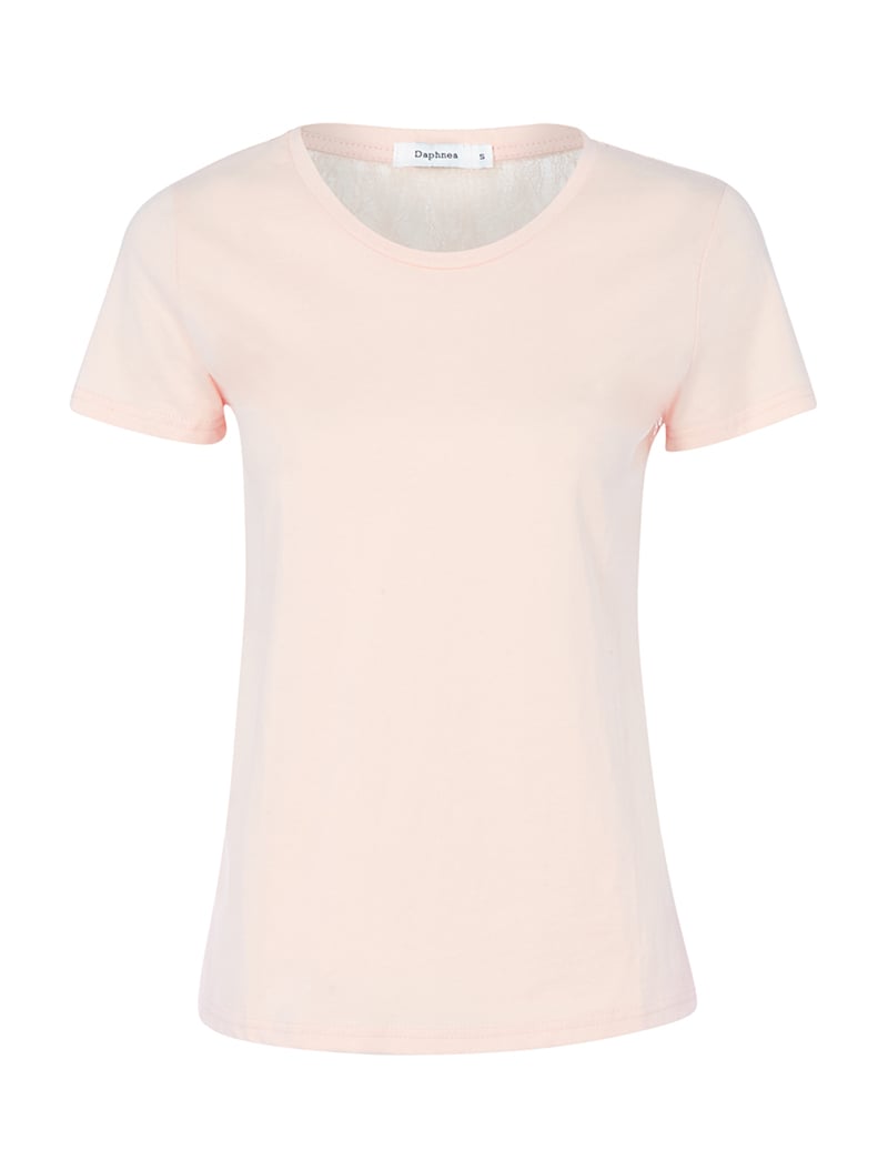 t-shirt ajour�� en dentelle fine - rose - femme -