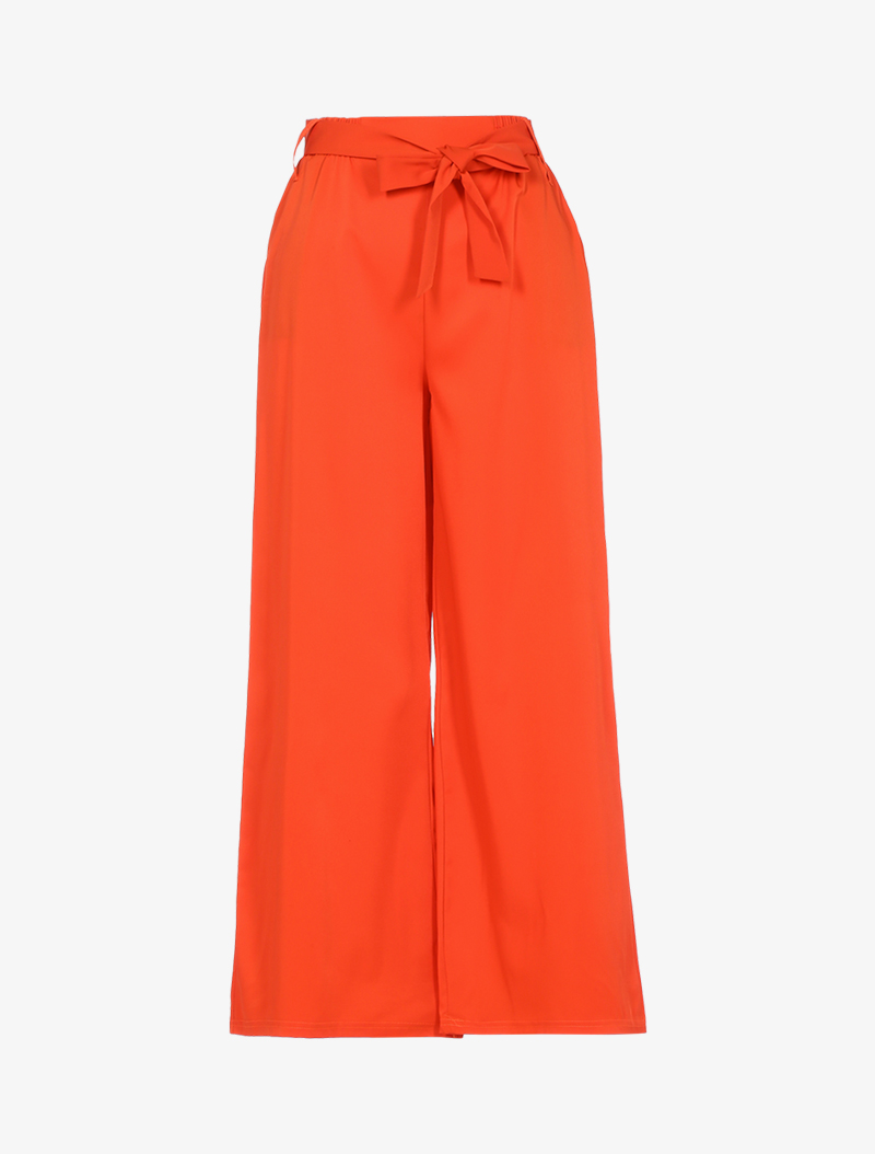 pantalon fluide coupe loose - orange - femme -