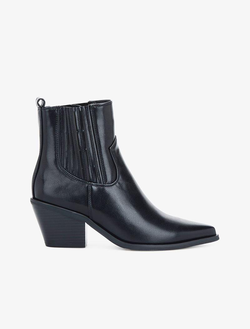 chelsea boots style western - noir - femme -