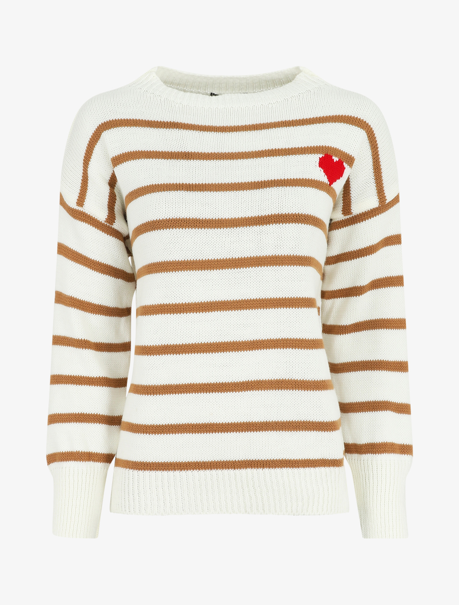 pull ray�� �� coeur - femme -