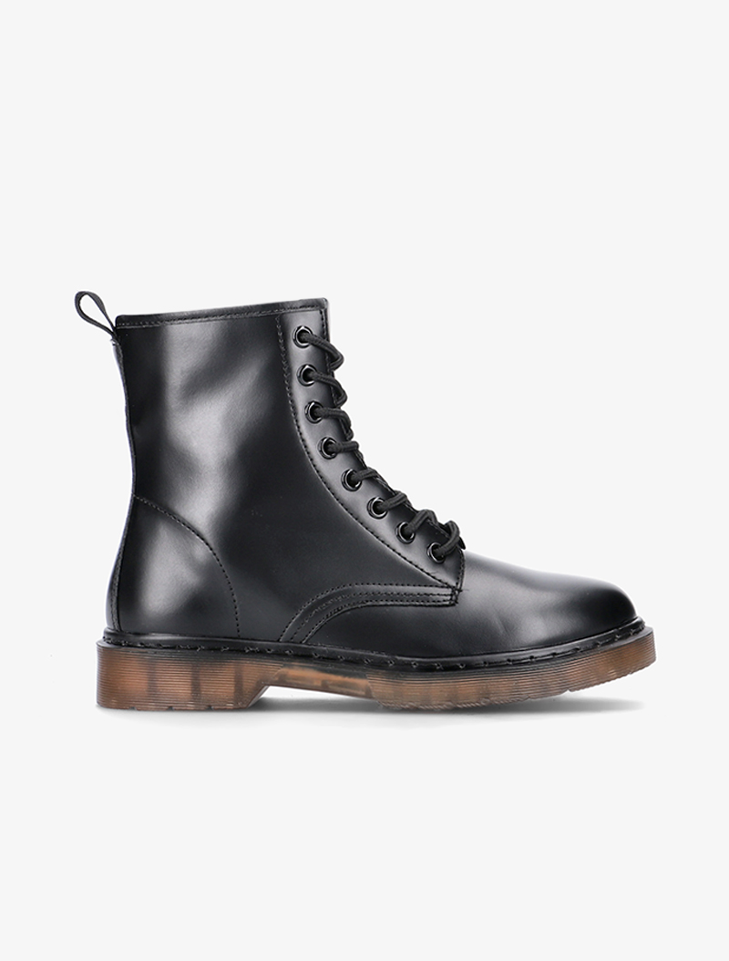 boots basiques �� lacets - noir - femme -