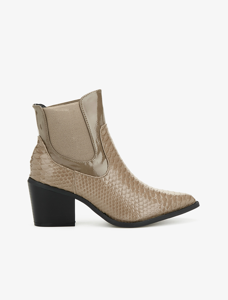 chelsea boots style western - taupe - femme -