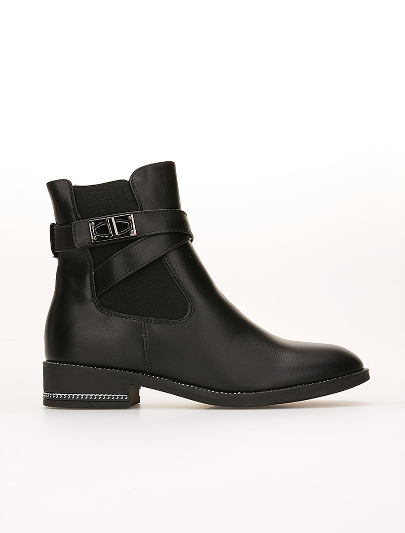 boots ��lastiqu�� - noir - femme -