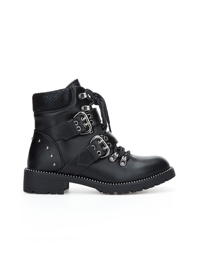 boots cheville reptile iris�� - noir - femme -
