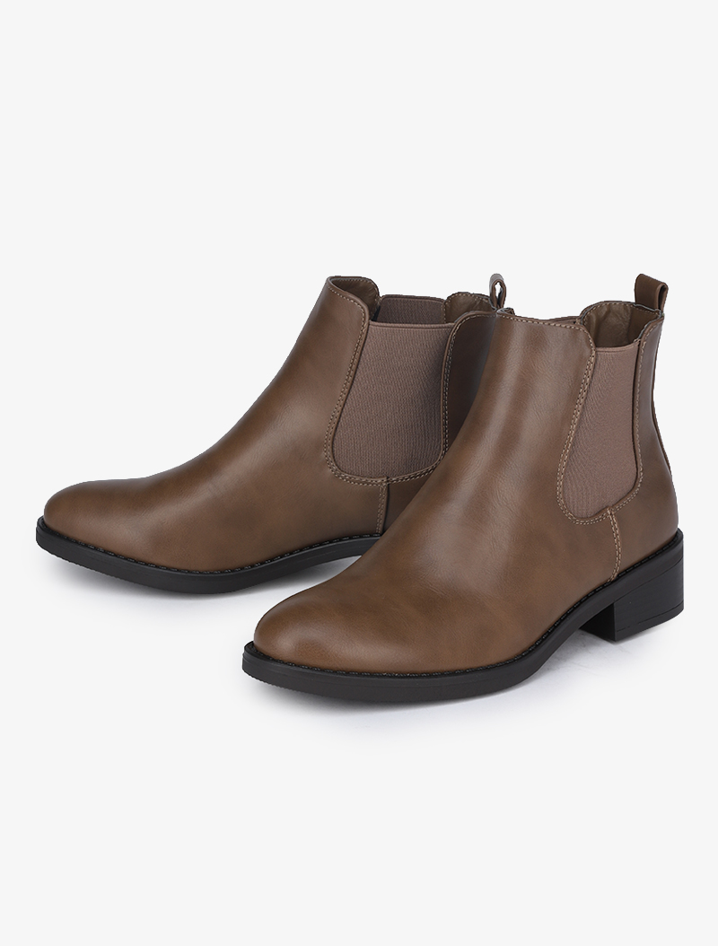 chelsea boots unies - marron - femme -